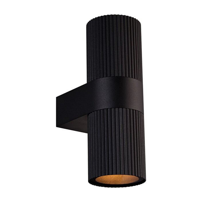 Nordlux Kyklop Ripple je moderné vonkajšie nástenné svietidlo so zvlneným povrchom, ktorý osvetľuje okolie smerom nahor i dole. K dispozícii v čiernej a hrdzavej farbe. (čierna)