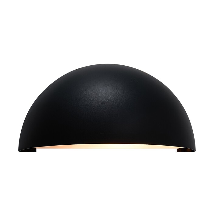 Krásne vonkajšie nástenné svietidlo Nordlux Scorpius v klasickom nadčasovom dizajne s plastovým tienidlom v čiernom vyhotovení. (čierna)