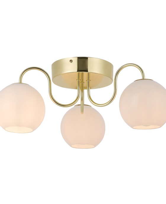 Stropné svietidlo Franca spája klasický luster s moderným prístupom. Vintage detaily v kombinácii s moderným nádychom, sklenené kupoly vydávajú príjemné rozptýlené svetlo.