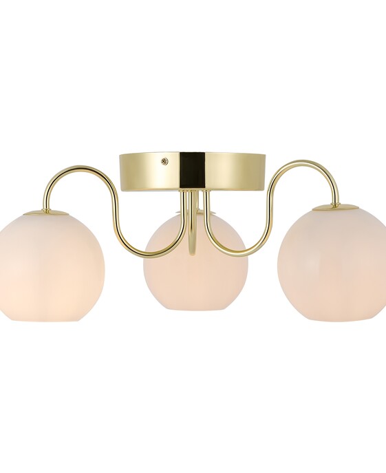 Stropné svietidlo Franca spája klasický luster s moderným prístupom. Vintage detaily v kombinácii s moderným nádychom, sklenené kupoly vydávajú príjemné rozptýlené svetlo.