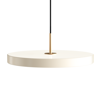 Jednoduché závesné svietidlo UMAGE Asteria Plus v tvare disku. Kovové tienidlo, LED zdroj s možnosťou nastavenia teploty farieb, v 2 farbách. Kompatibilné s koľajnicami.