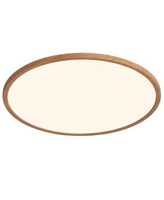 Jednoduché okrúhle stropné svietidlo Oja 42 od Nordluxu nenásilne doplní každý priestor, ideálne do kúpeľne, možnosť stmievania s externým stmievačom.