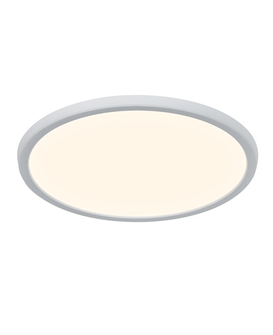 Stropné LED svietidlo Oja 29 IP54 3000/4000K nestmievateľné od Nordluxu okrúhleho tvaru v klasickom jednoduchom dizajne do kúpeľne.