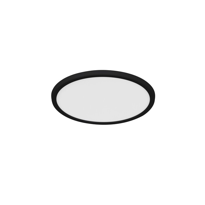 Jednoduché okrúhle svietidlo Oja 29 v tenkom vyhotovení s trojstupňovým stmievačom Moodmaker v 3 farbách. (čierna)