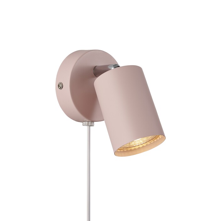 Minimalistická nástenná lampička Nordlux Explore v 7 farebných variantoch (ružová)