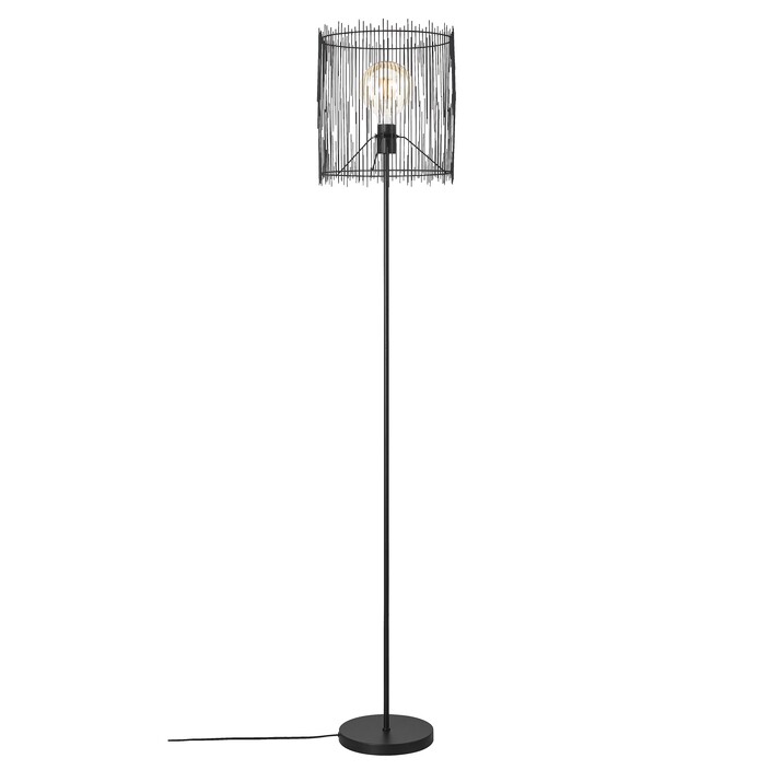 Stojacia lampa Elvis sa skladá z asymetrických tyčí, ktoré spolu vytvárajú elegantné osvetlenie miestnosti. (čierna)