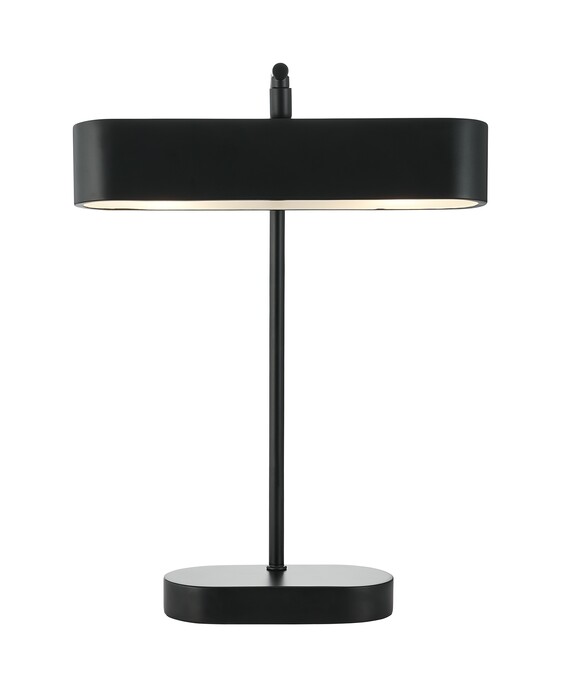 Stolová lampička Merlin v minimalistickom dizajne s funkčnou nastaviteľnou hlavou, dostupná v čiernej farbe.