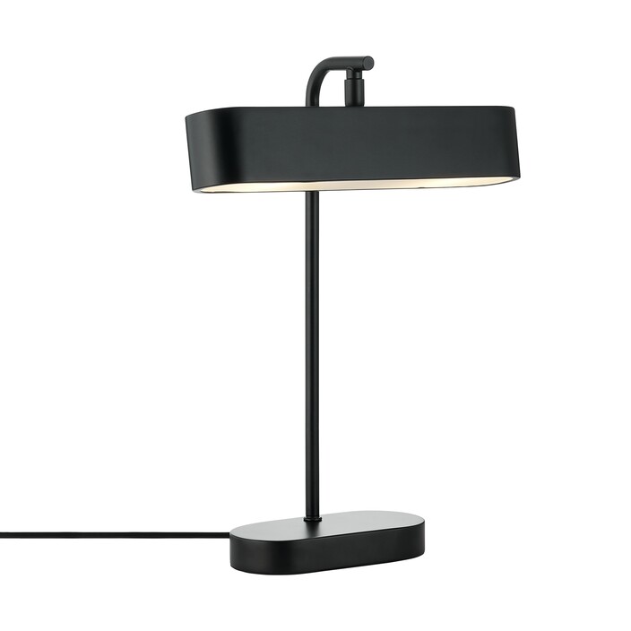Stolová lampička Merlin v minimalistickom dizajne s funkčnou nastaviteľnou hlavou, dostupná v čiernej farbe. (čierna)
