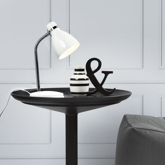 Malá elegantná nastaviteľná stolová lampička Nordlux Cyclone z lakovaného kovu vo dvoch farbách