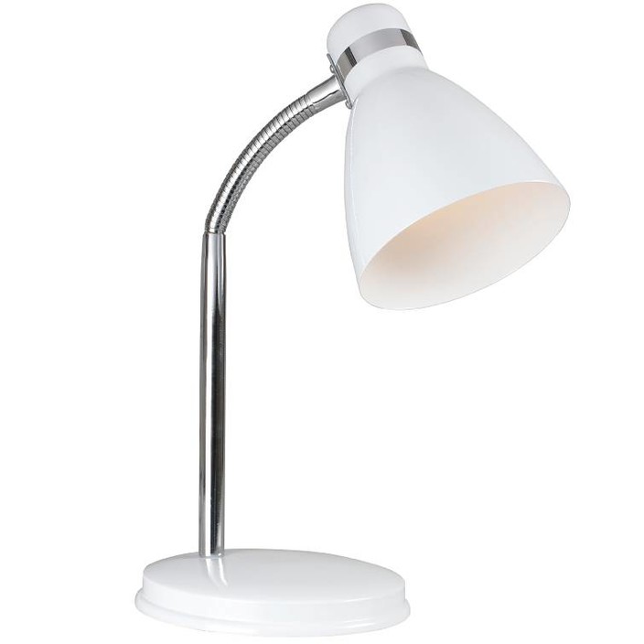 Malá elegantná nastaviteľná stolová lampička Nordlux Cyclone z lakovaného kovu vo dvoch farbách (biela)