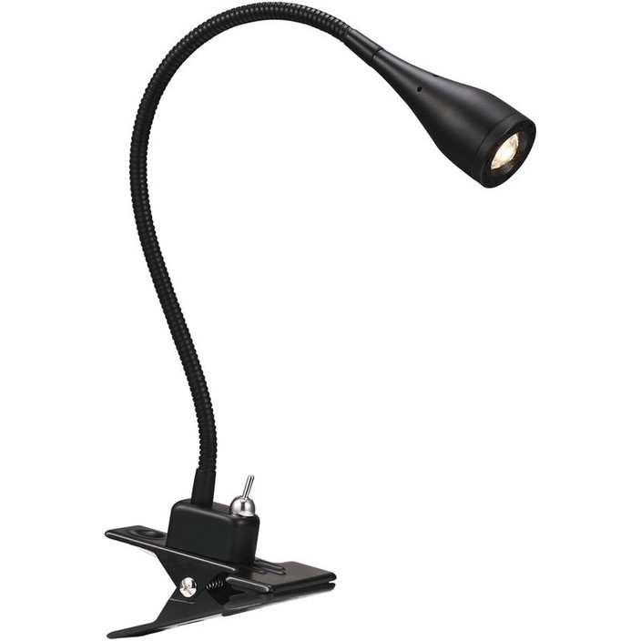 Praktická LED lampička Nordlux Mento s klipom na umiestnenie kdekoľvek v byte (čierna)