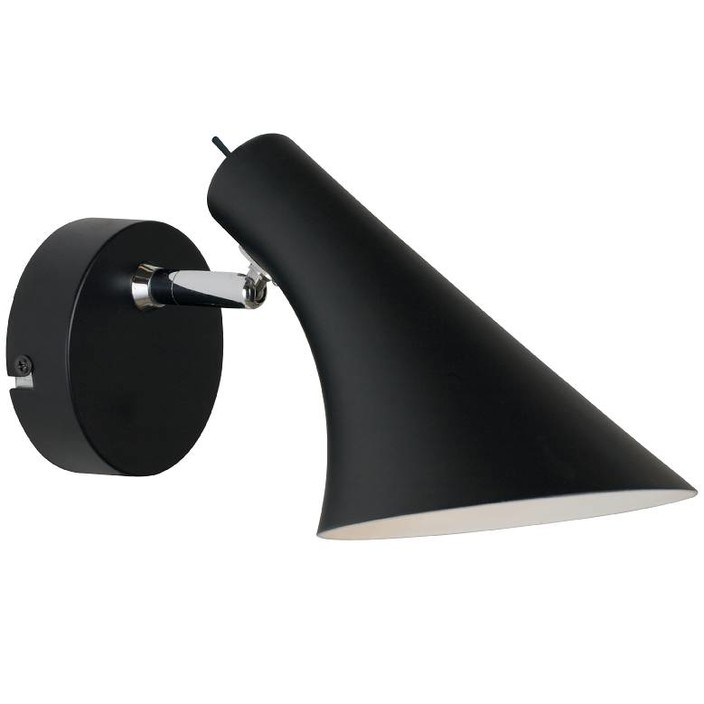 Kvalitný kov, žiadne zbytočné detaily – nástenná lampa Nordlux Vanila v bielej alebo čiernej farbe (čierna (rozbalené))