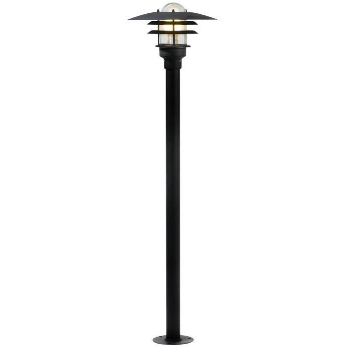 Klasický jednoduchý záhradný stĺpik poskytujúci krásne mäkké svetlo v troch farebných vyhotoveniach (čierna)