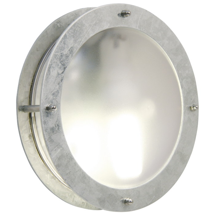 Jednoduché, štýlové a príjemné vonkajšie nástenné svietidlo v odolnom galvanizovanom vyhotovení (galvanizovaná oceľ)