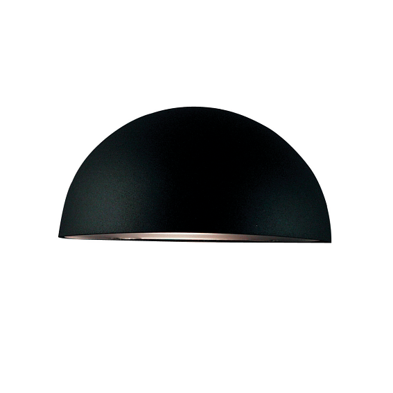 Krásne vonkajšie nástenné svietidlo v klasickom nadčasovom dizajne s nerozbitným polykarbonátovým tienidlom v štyroch farebných vyhotoveniach (čierna)