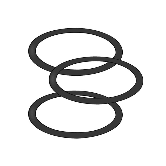 Tri kusy náhradných tesniacich krúžkov v čiernej farbe na kryt žiarovky Staldglas (čierna)