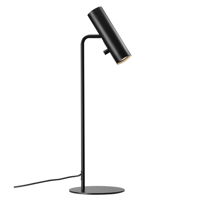 Minimalistická stolová lampa Nordlux Mib 6 s úzkou nastaviteľnou hlavou v troch farbách (čierna)