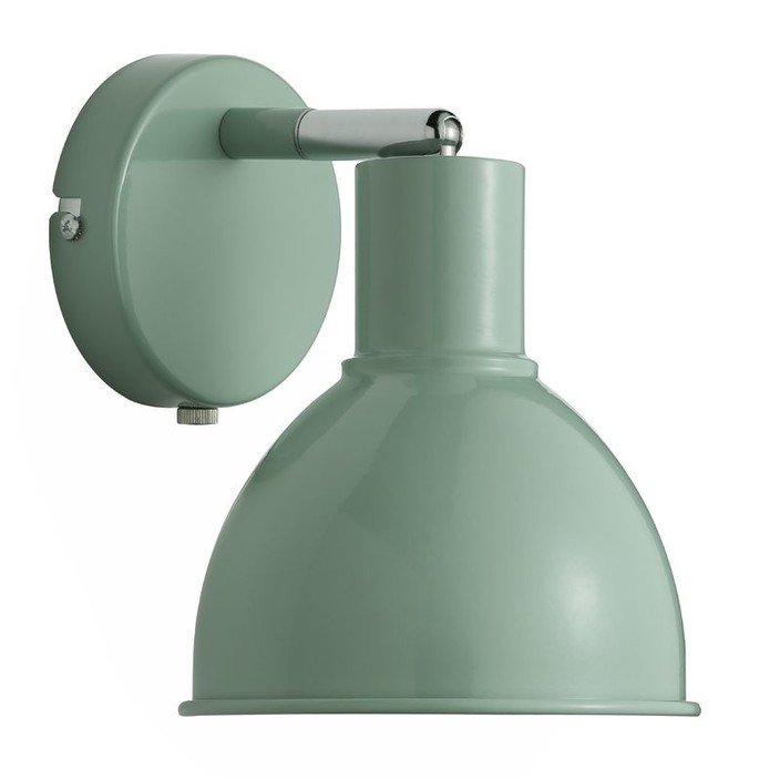 Retro kovová nástenná lampa Nordlux Pop v šiestich vyhotoveniach v pastelových farbách (zelená)