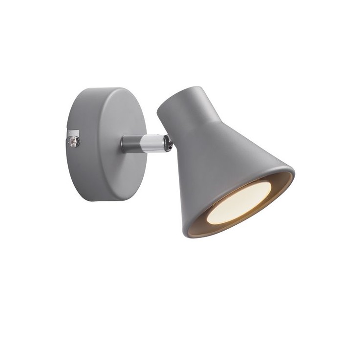 Diskrétne a praktické smerovateľné kovové nástenné/stropné svietidlo Nordlux Eik vo dvoch farbách (šedá)