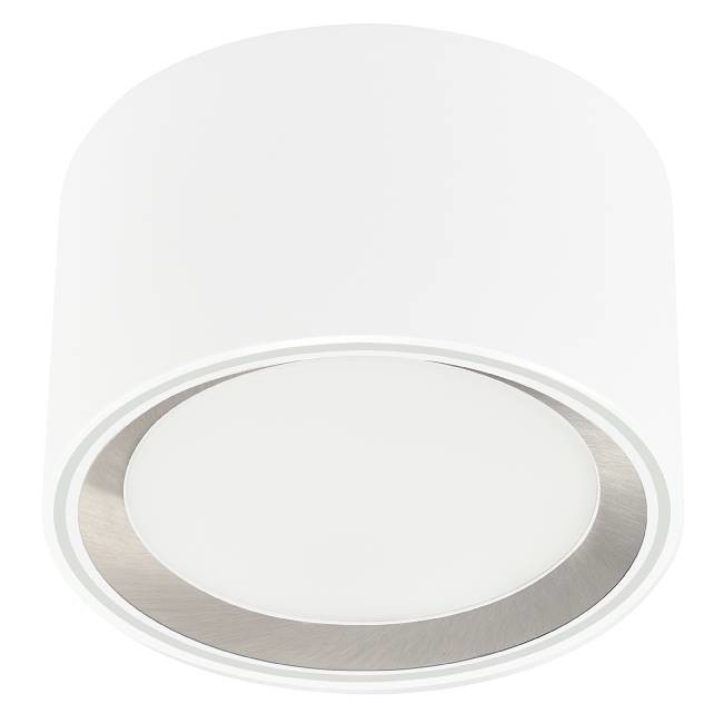 Okrúhle stropné svietidlo Fallon od Nordluxu s prepínačom intenzity svetla (biela, oceľový krúžok)