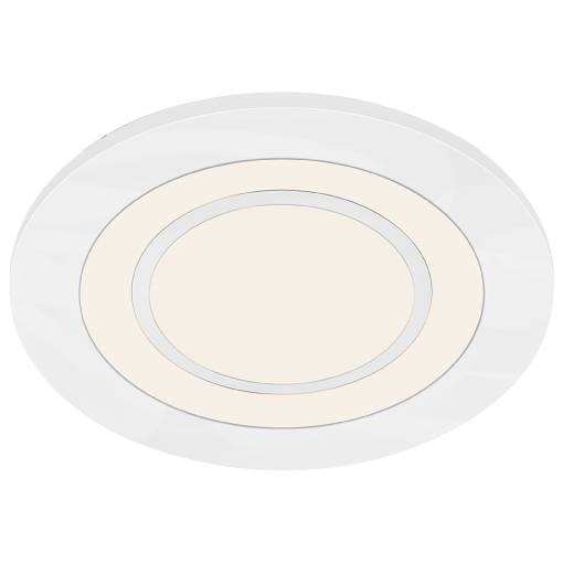 Biele vstavané stropné svietidlo Clyde od Nordluxu. Možnosť rozsvietenia jednotlivých častí ( Priemer: Ø8,2cm)