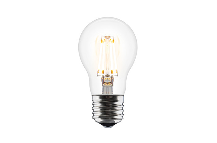 6W LED žiarovka UMAGE Idea s priemerom 6 cm, vhodná pre svietidlá so závitom E27 nielen značky UMAGE. (číra)