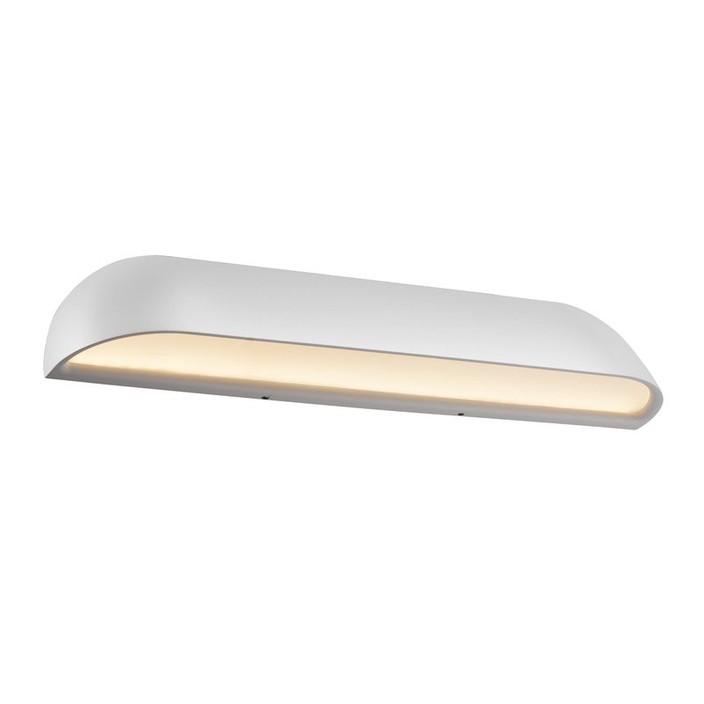 Vonkajšie nástenné LED svietidlo v minimalistickom dizajne vo dvoch farebných variantoch, vhodné na osvetlenie chodby alebo vchodu (biela)