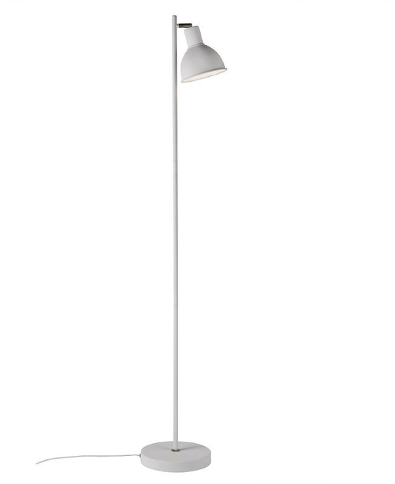 Štýlová retro kovová stojacia lampa Nordlux Pop v čiernej a bielej do detskej izby aj čitateľského kúta.