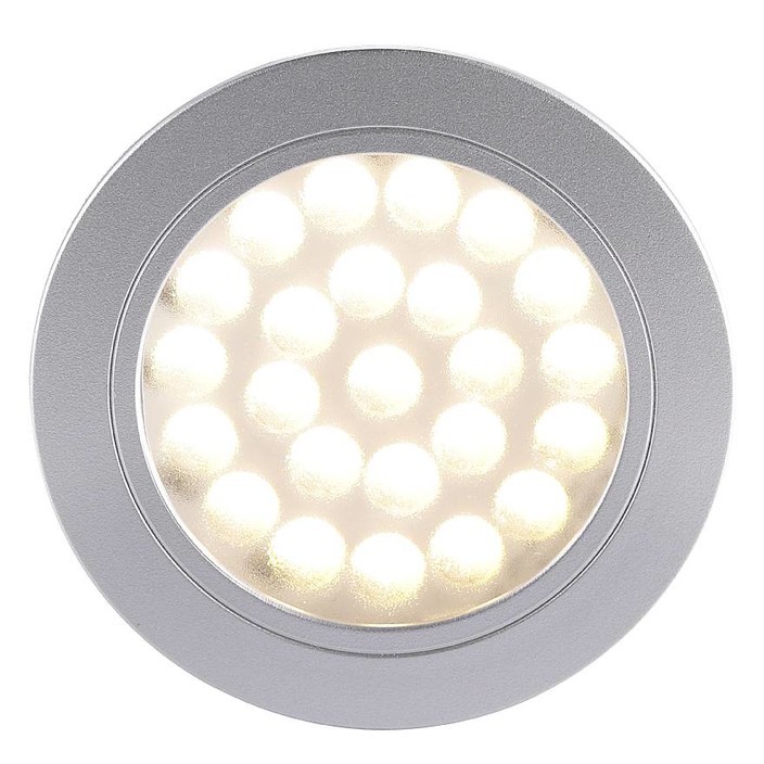 Set troch moderných bodových LED svietidiel Nordlux Cambio s možnosťou zabudovania priamo do izolácie (hliník)